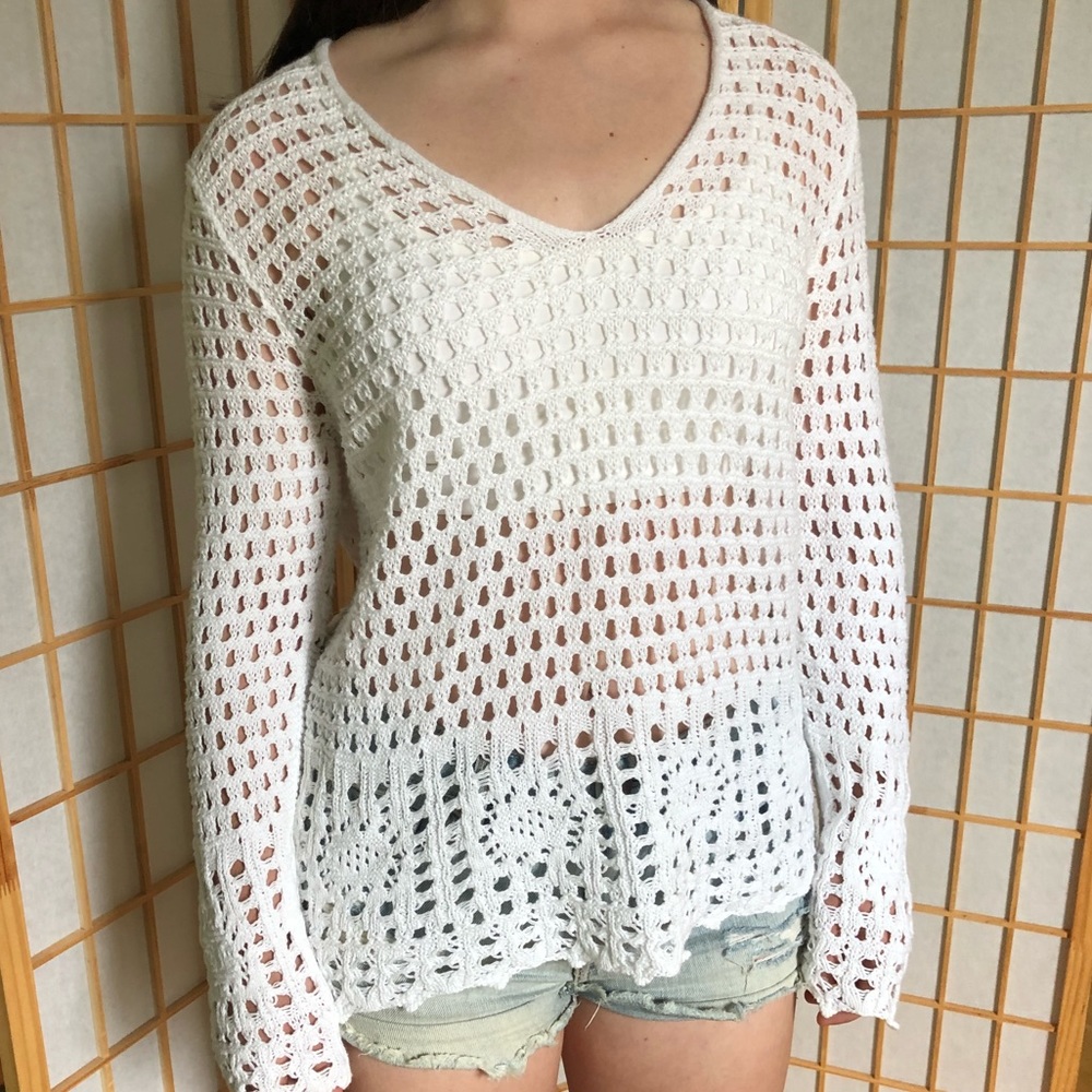 Crochet Cotton Sweater